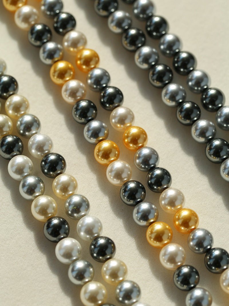 Korea Mixed Color 10MM Round Pearl Necklaces - floysun