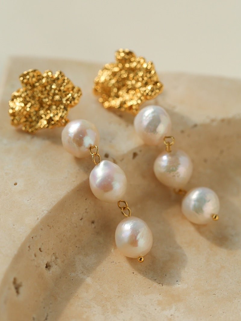 Lava Artisan Series-Pearl Earrings - floysun