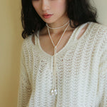Long Baroque Beaded Pearl Sweater Necklace - floysun