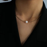 Luxurious Shiny Passepartout Natural Pearl Necklace - floysun