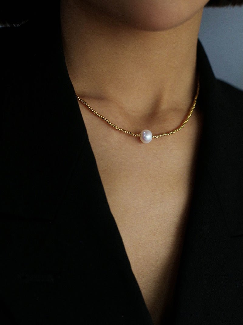 Luxurious Shiny Passepartout Natural Pearl Necklace - floysun