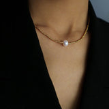 Luxurious Shiny Passepartout Natural Pearl Necklace - floysun