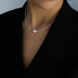 Luxurious Shiny Passepartout Natural Pearl Necklace - floysun