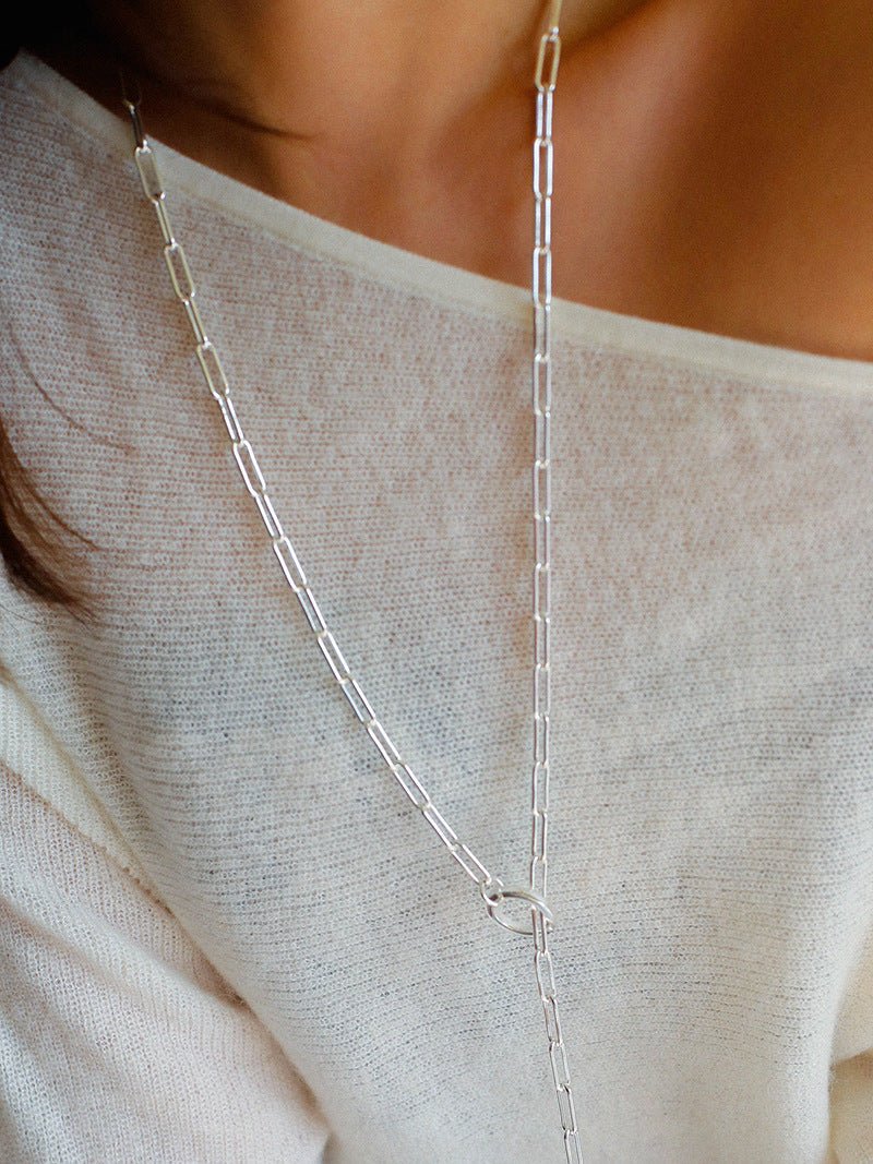 Metal Y-Shape Chain Sweater Chain Necklace - floysun