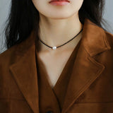 Monochrome Elegance Baroque Pearl Necklace - floysun