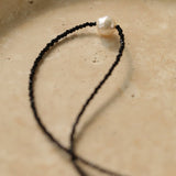 Monochrome Elegance Baroque Pearl Necklace - floysun