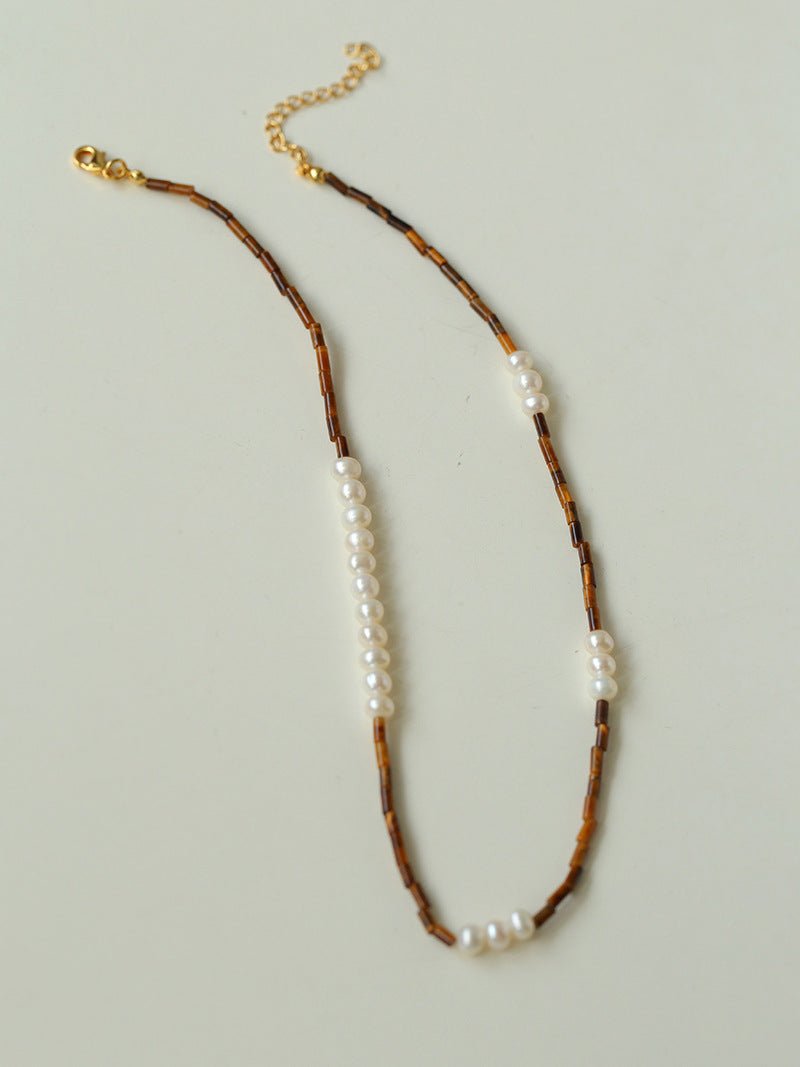 Mosaic Freshwater Pearl Necklace - floysun
