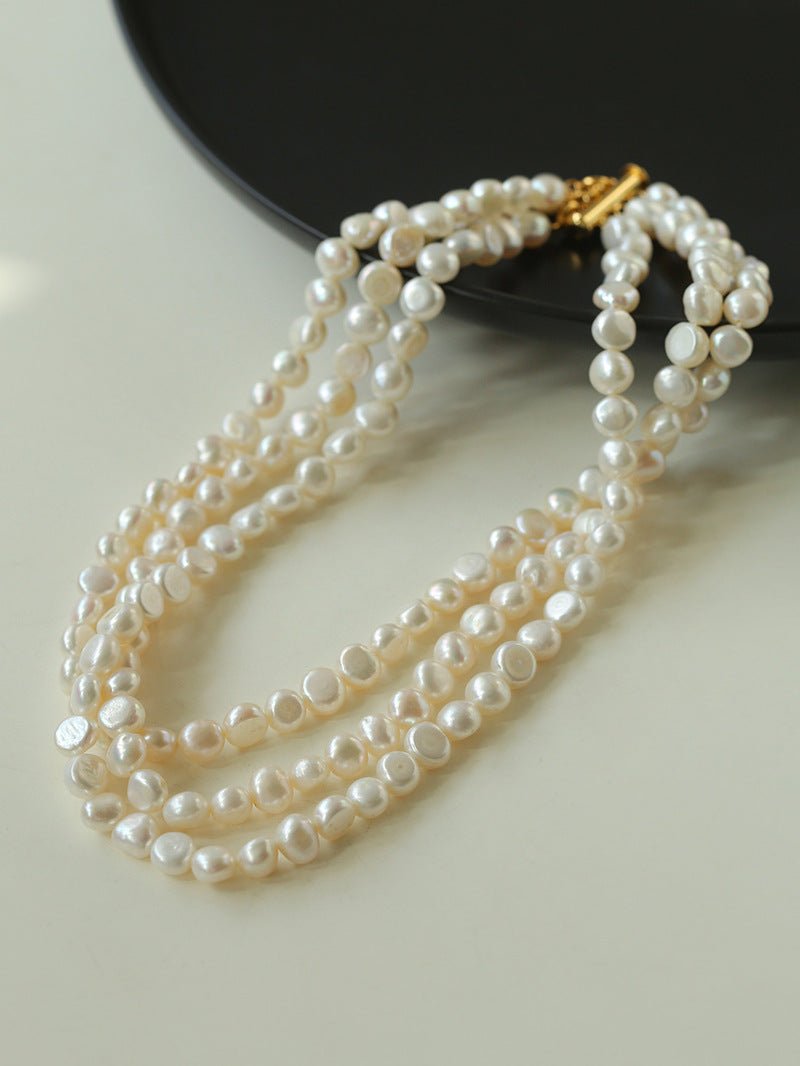 Multilayer Steamed Bun Pearl Necklace - floysun