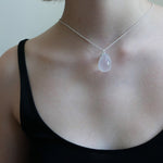 Natural Stone Egg Pendant Necklace - floysun