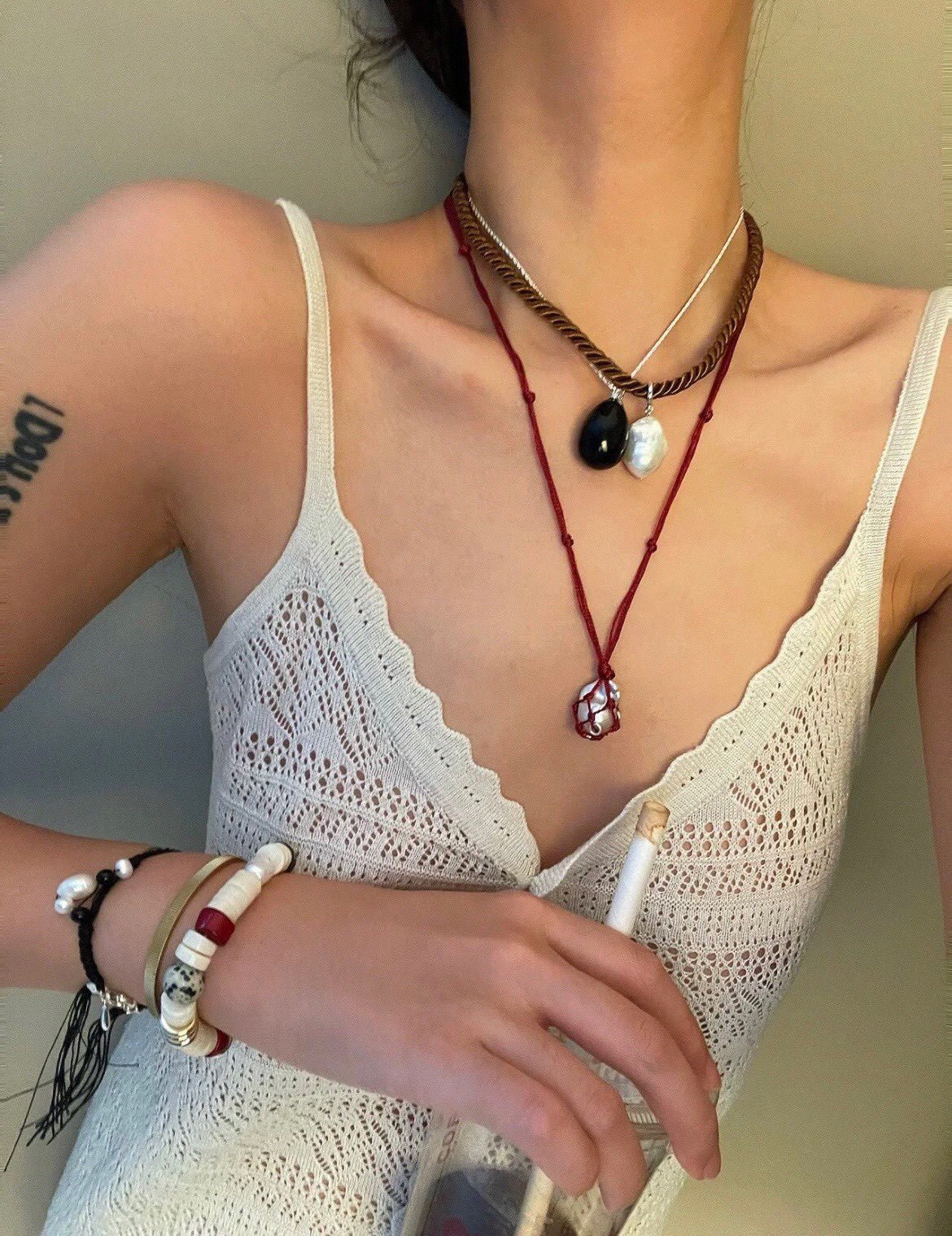 Natural Stone Egg Pendant Necklace - floysun