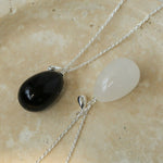 Natural Stone Egg Pendant Necklace - floysun