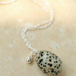 Natural Stone Egg Pendant Necklace - floysun