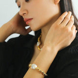 Niche Metal Style Baroque Pearl Bracelets - floysun