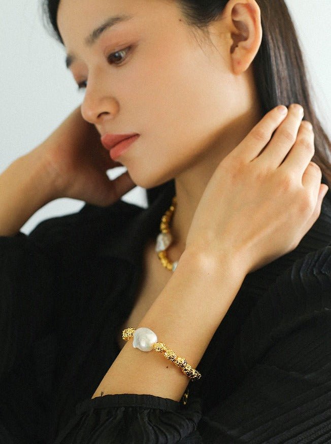 Niche Metal Style Baroque Pearl Bracelets - floysun