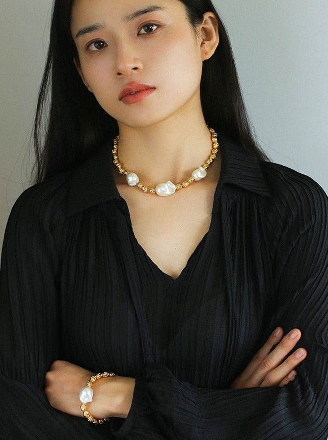 Niche Metal Style Baroque Pearl Bracelets - floysun