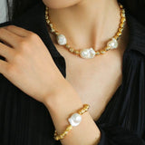 Niche Metal Style Baroque Pearl Bracelets - floysun