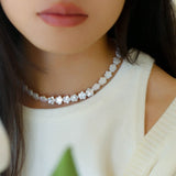 Peach Blossom-shaped Baroque Pearls Necklace - floysun