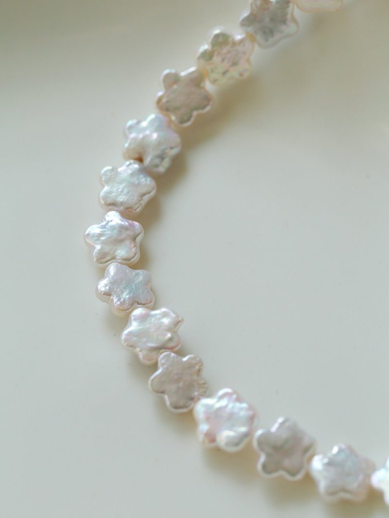 Peach Blossom-shaped Baroque Pearls Necklace - floysun