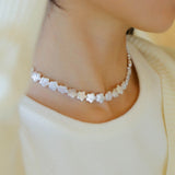 Peach Blossom-shaped Baroque Pearls Necklace - floysun