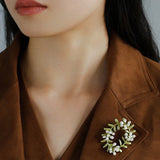 Peach Blossom Wreath Brooch (Pre-sale arrives within 7 days) - floysun