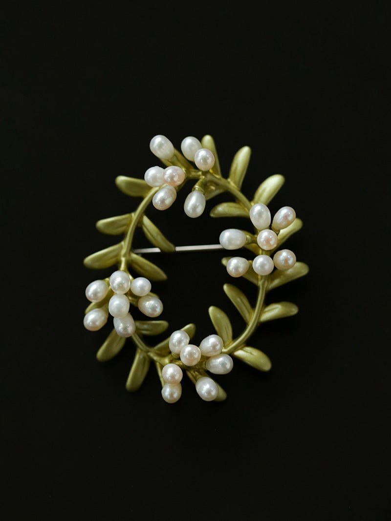 Peach Blossom Wreath Brooch (Pre-sale arrives within 7 days) - floysun