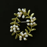 Peach Blossom Wreath Brooch (Pre-sale arrives within 7 days) - floysun