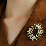 Peach Blossom Wreath Brooch (Pre-sale arrives within 7 days) - floysun