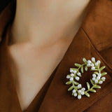 Peach Blossom Wreath Brooch (Pre-sale arrives within 7 days) - floysun