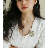 Peach Blossom Wreath Brooch - floysun
