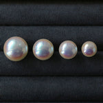 Pink Flat Round Steamed Bun Pearl Earrings (Buy one get one) - floysun