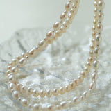 Pulldown Double-Layer Beaded Pearl Necklace - floysun
