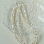 Pulldown Double-Layer Beaded Pearl Necklace - floysun