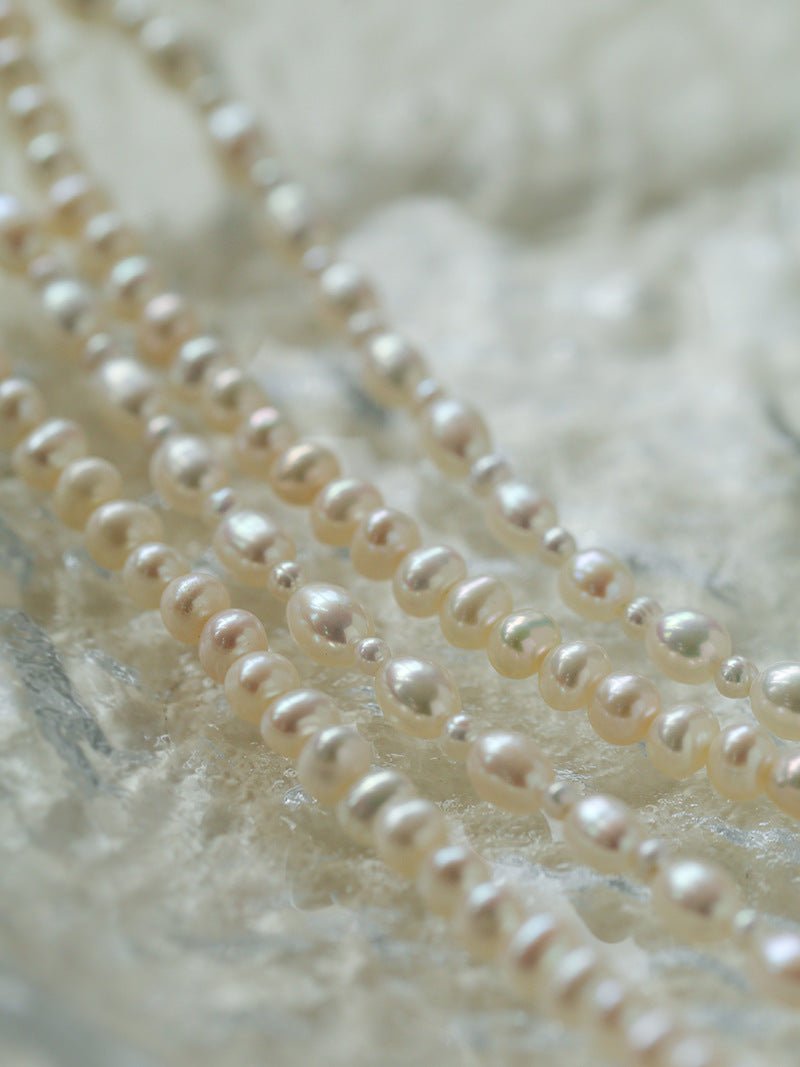 Pulldown Double-Layer Beaded Pearl Necklace - floysun
