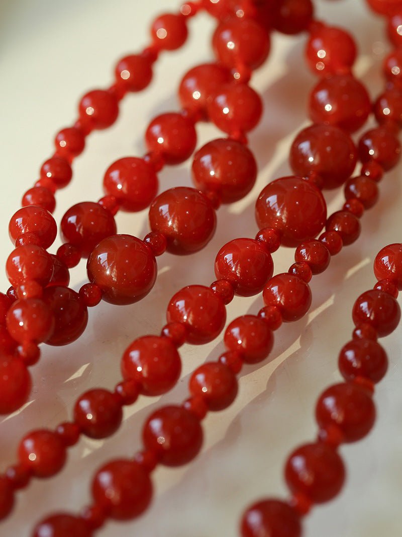 Red Agate Crystal Long Necklaces - floysun