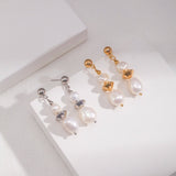 S925 Silver Natural Potatoes Baroque Pearl Earring - floysun