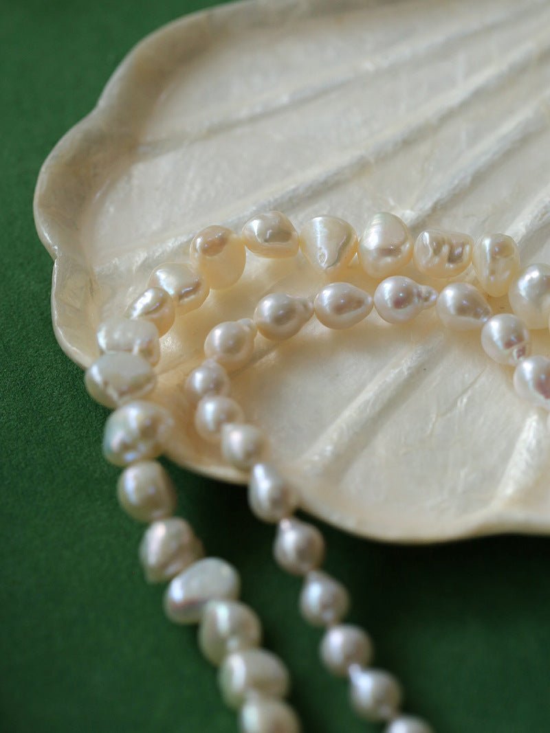 Shaped Irregular Baroque Pearl Necklace - floysun