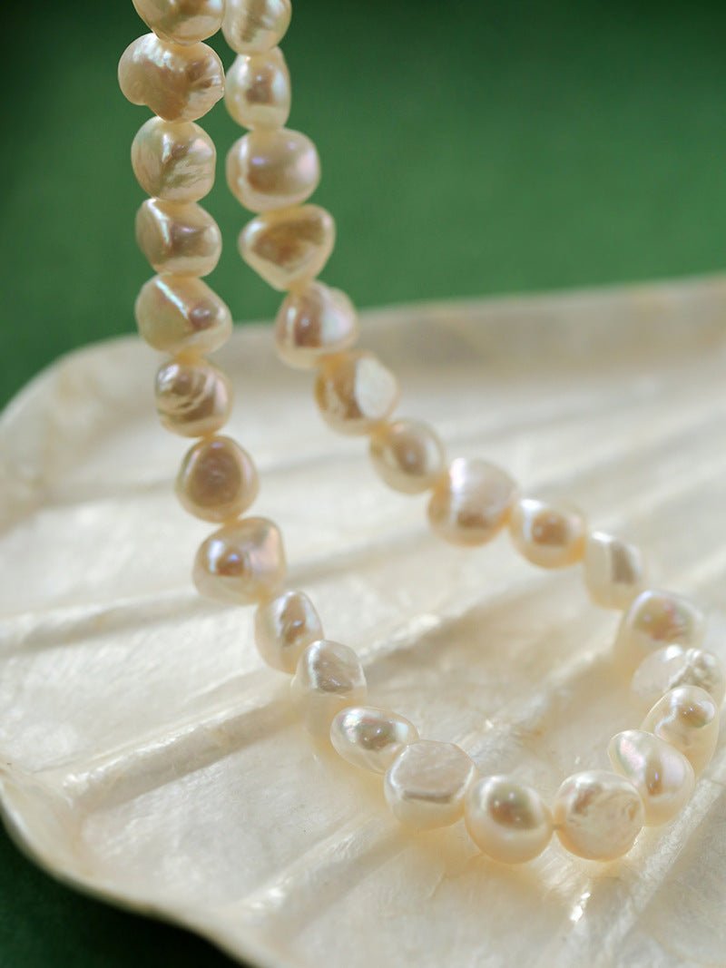 Shaped Irregular Baroque Pearl Necklace - floysun
