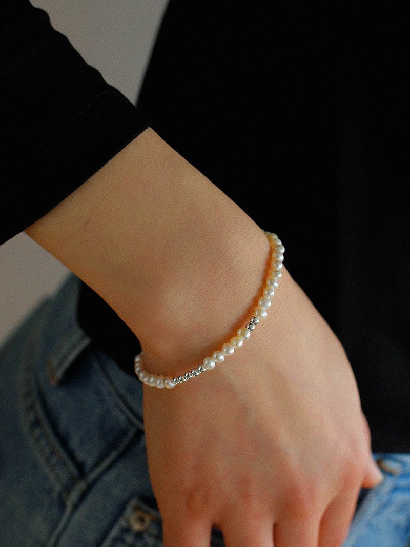 Simple Elegant Ot Pearl Silver Bracelet - floysun