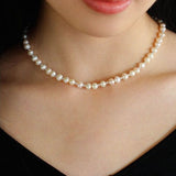 Simple Mini Pearl Silver Necklace B Style - floysun