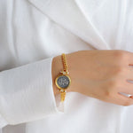 Simple Retro Lucky Goddess Silver Coin Bracelet - floysun