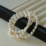 Simple Three-Layer Freshwater Pearl Bracelet - floysun