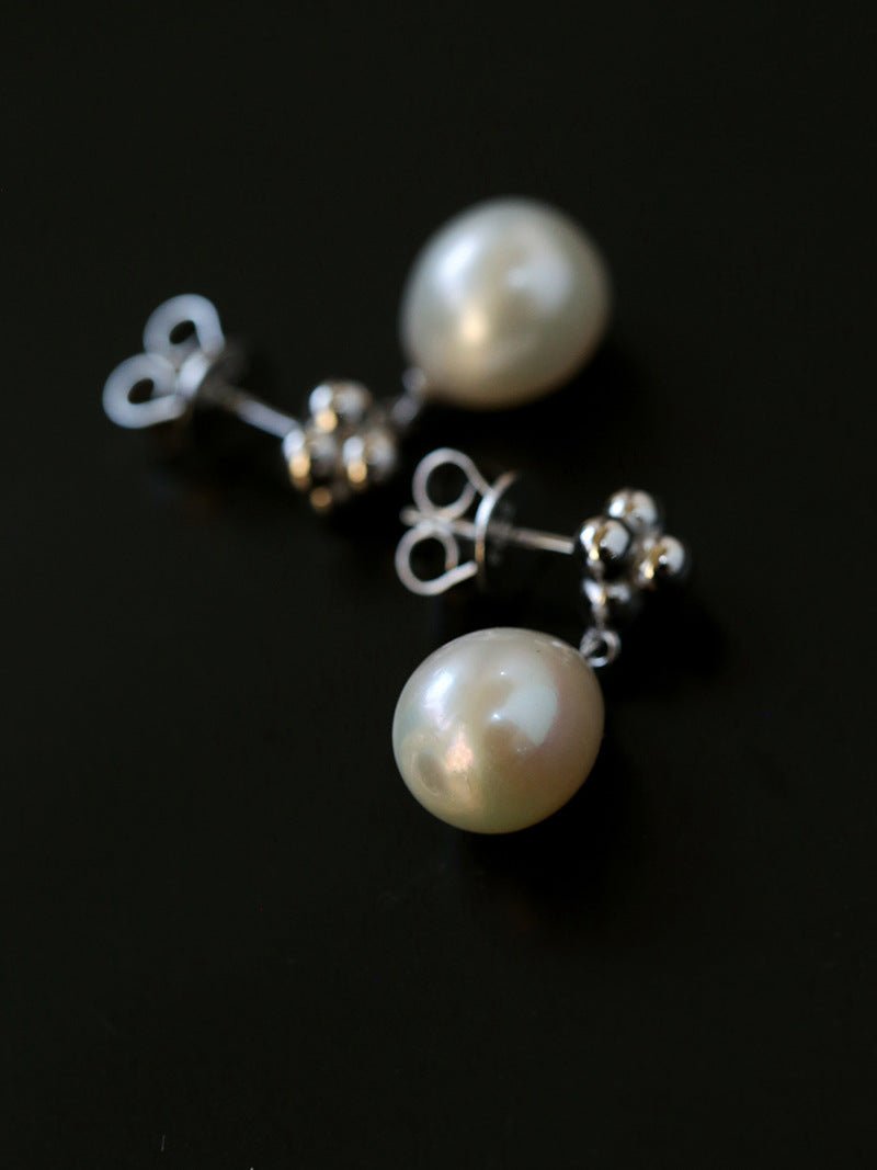 Small Silver Beads Pearls Earrings - floysun