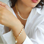 Spliced Chain Pearl Y- Bracelet - floysun