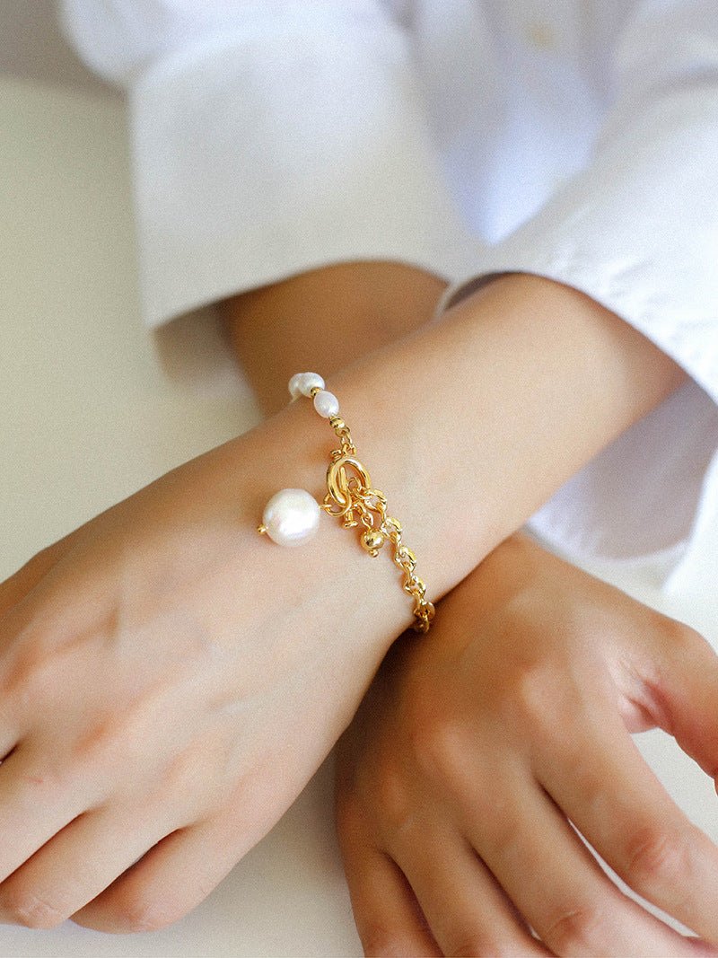 Spliced Chain Pearl Y- Bracelet - floysun
