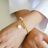 Spliced Chain Pearl Y- Bracelet - floysun