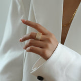 Square Micropaved Zirconia Ring - floysun