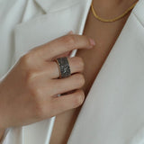 Square Micropaved Zirconia Ring - floysun