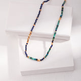 Sterling Silver Lapis Lazuli Broken Silver Necklaces - floysun