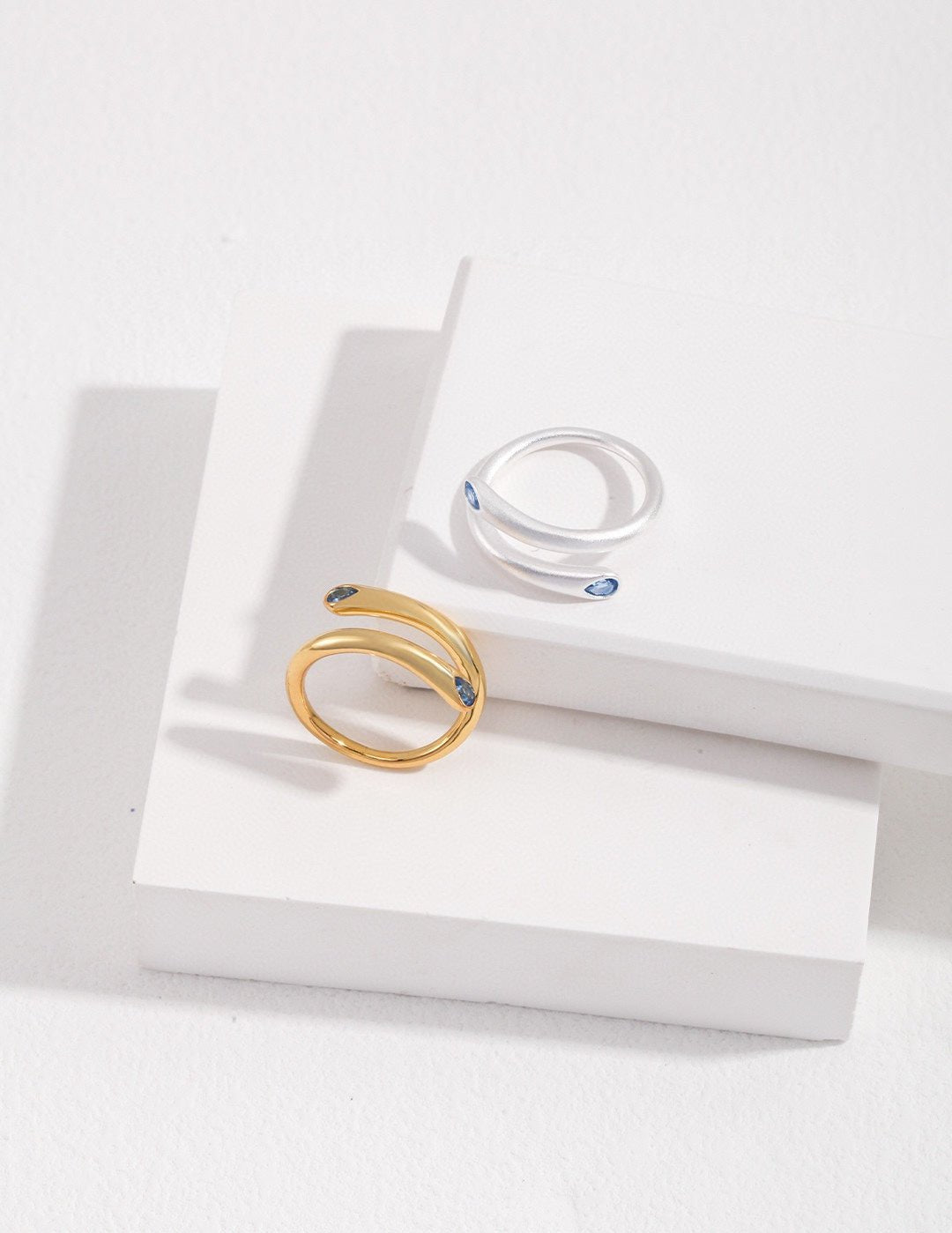 Sterling Silver Minimalist Sapphire Rings - floysun