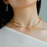 Streamer Toothpick Baroque Pearl Necklace - floysun